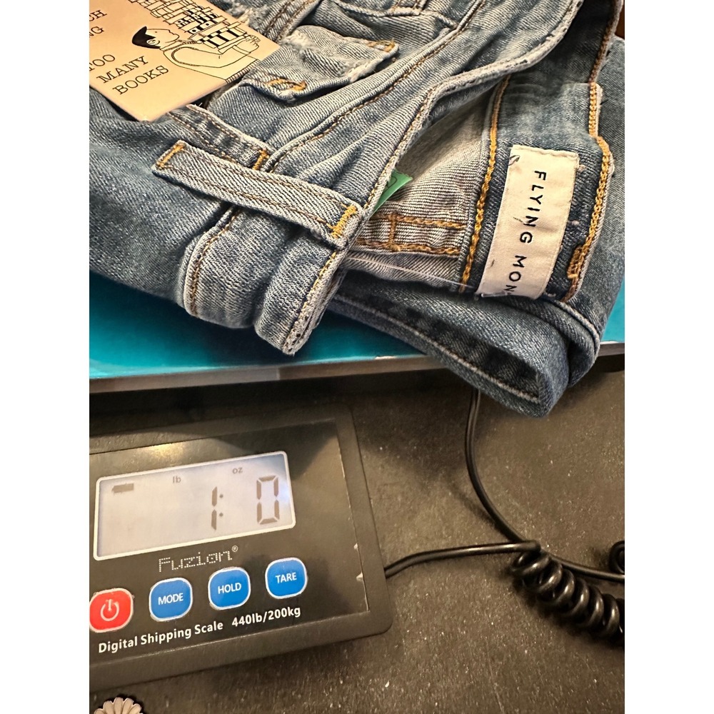 Flying Monkey High Rise Distressed Skinny Jeans Blue Raw Hem Y3043 Size 29 - Picture 13 of 13